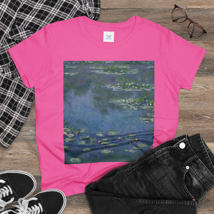 Water Lilies by Claude Monet Women's Midweight Cotton Tee