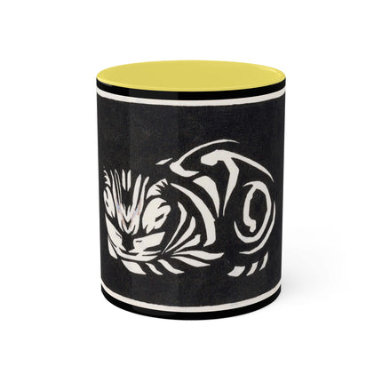 December (Cat Lying) by Anna Julia de Graag Colorful Mugs, 11oz