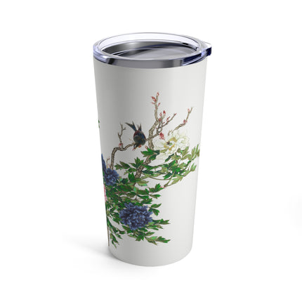 Peonies and Birds by Okamoto Shuki Tumbler 20oz