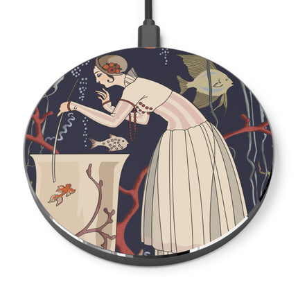 L'Etourdissant Petit Poisson (The Dazzling Little Fish) by George Barbier Wireless Charger