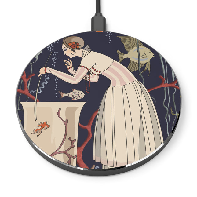 L'Etourdissant Petit Poisson (The Dazzling Little Fish) by George Barbier Wireless Charger