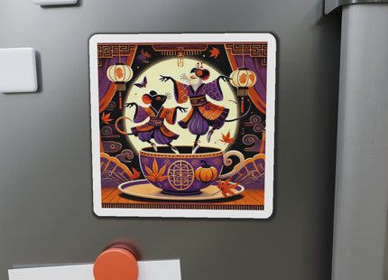 Theatrical Halloween Kabuki Mice Die-Cut Magnets (5 Sizes)