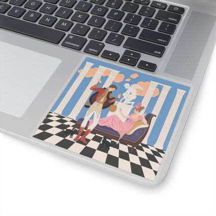 🐈🏛️ The Grand Salon Courtship Kiss-Cut Stickers – Art Deco Neoclassical Romance