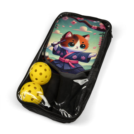Samurai Kitten Pickleball Kit – Graceful Strikes & Cherry Blossom Spirit