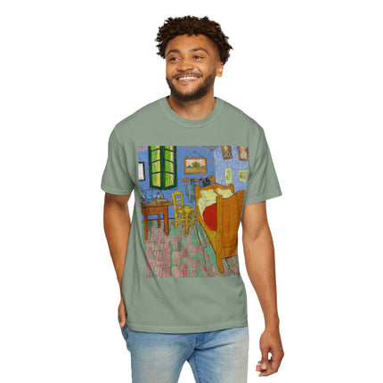 The Bedroom by Vincent van Gogh Unisex Garment-Dyed T-shirt