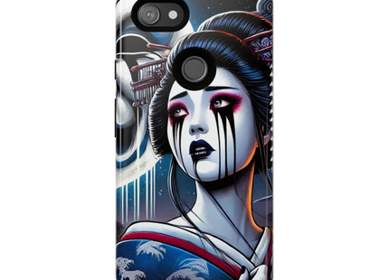 Geisha’s Black Ink Tears Phone Cases