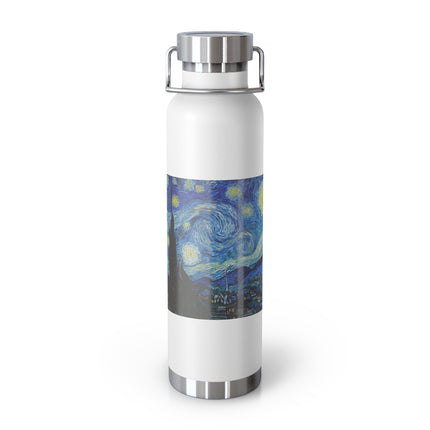The Starry Night by Vincent Van Gogh Copper Vacuum Insulated Bottle, 22oz