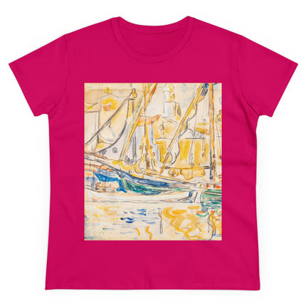Saint-Tropez by Paul Signac Women's Midweight Cotton Tee