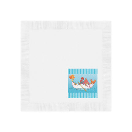 A Rooster's Seafaring Adventure White Coined Napkins