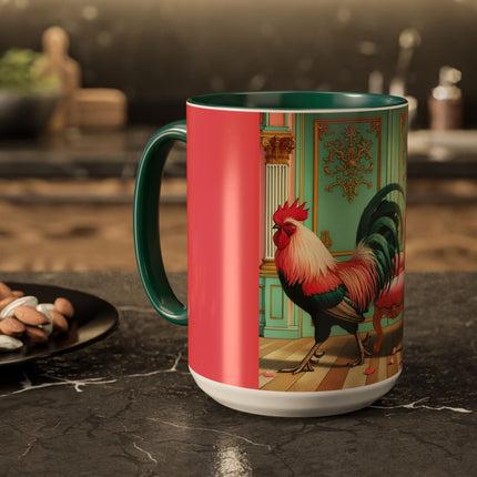 The Salon Rooster Colorful Mugs (11oz, 15oz)