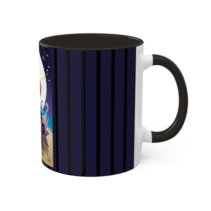 Moonlit Pirate Halloween Colorful Mugs, 11oz