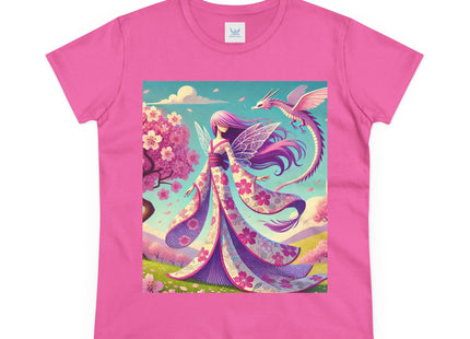 Petals in the Wind: The Kimono Fairy and the Sky Dragon Cotton Tee