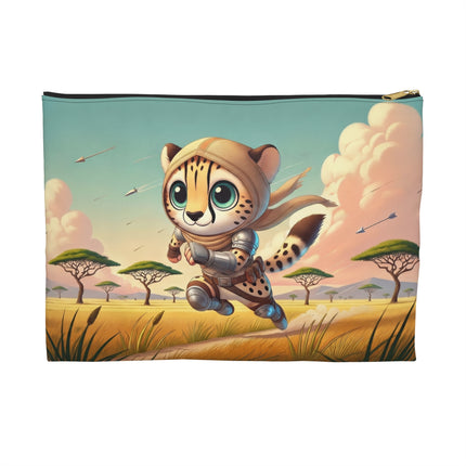 The Swift Cheetah Flat Pouch – Speed, Adventure & Bold Savanna Spirit