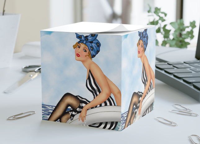 Playful Waves and Fashion Follies Note Cube