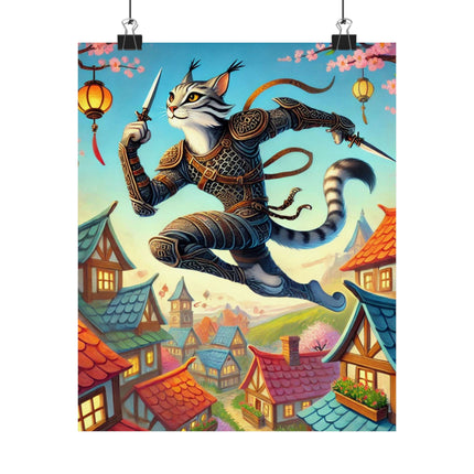 🌸🐾 Springbound Sentinel Matte Vertical Poster – Grace, Vigilance & Springtime Adventure