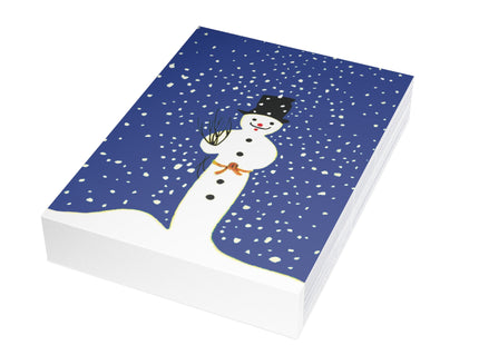Snowman in Falling Snow Postcard Bundles (envelopes included)