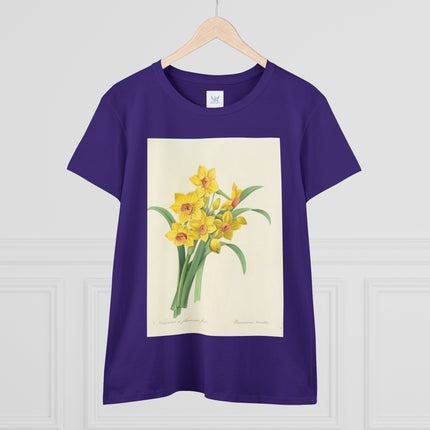 Choix des plus belles fleurs, Plate 052 by Pierre Joseph Redouté  Women's Midweight Cotton Tee
