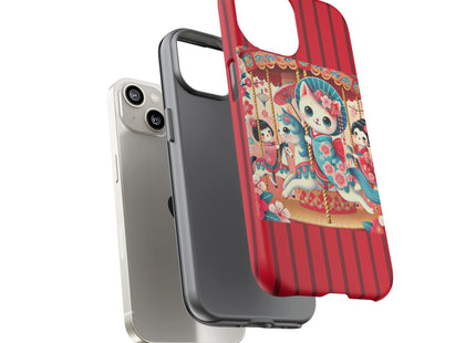 Geisha Kitten's Enchanted Carousel Phone Cases