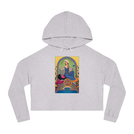 December & Tanzanite (from the Gem Series) by Sofia Chiostri Women’s Cropped Hooded Sweatshirt