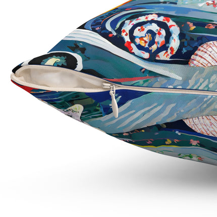 Nautical Patterns Spun Polyester Square Pillow