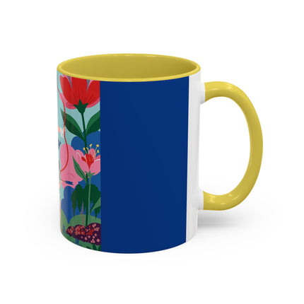 The Lady Of The Scarlet Bow Colorful Mugs – Art Deco Botanical Archer Elegance