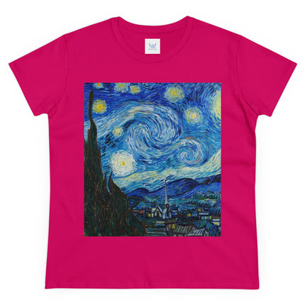 The Starry Night by Vincent Van Gogh Women's Midweight Cotton Tee