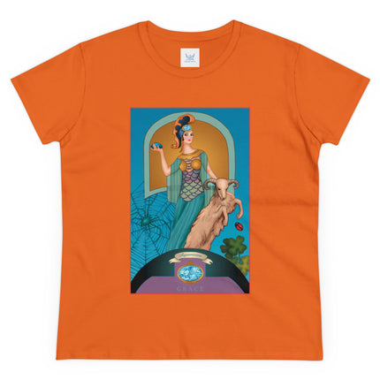 March & Aquamarine (Gem Series) by Sofia Chiostri Women's Midweight Cotton Tee
