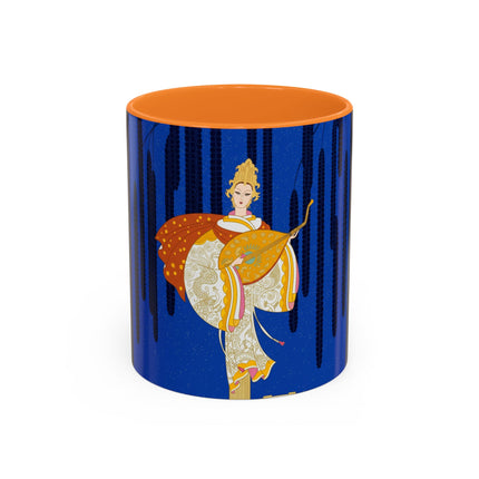 Celestial Melody Colorful Mug (11oz, 15oz) – Musical Grace, Starlit Beauty & Art Deco Elegance