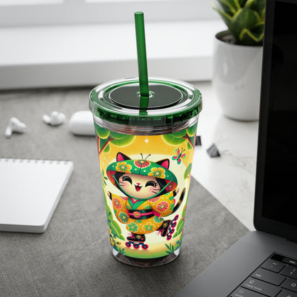 Firefly Dance on Wheels Sunsplash Tumbler with Straw, 16oz
