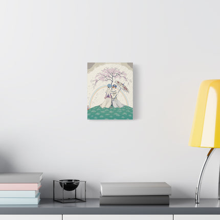 🌈☂️ Beneath The Rainbow Tree Placemat – Art Deco Spring Fantasy