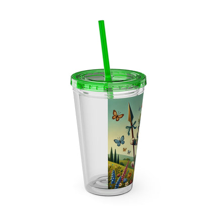 Rabbit Gladiator Sunsplash Tumbler with Straw, 16oz
