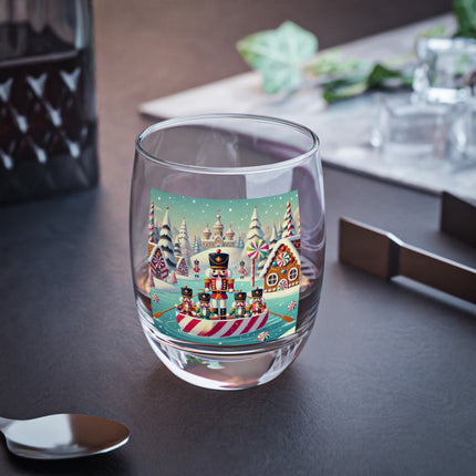 Nutcracker Candy-Striped Adventure Whiskey Glass