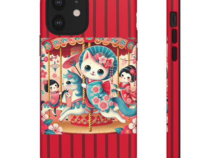 Geisha Kitten's Enchanted Carousel Phone Cases