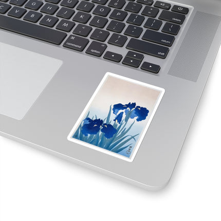 Irises by Ohara Koson Kiss-Cut Stickers (4 Sizes)