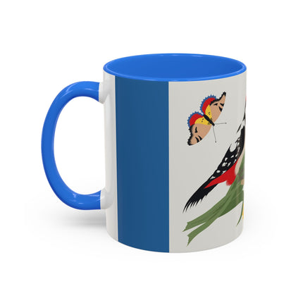 Woodpecker & Tulip Colorful Mugs – Vibrant Spring & Bold Beauty