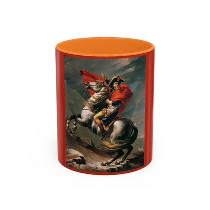 Napoleon Crossing the Alps by Jacques-Louis David Colorful Mugs (11oz, 15oz)
