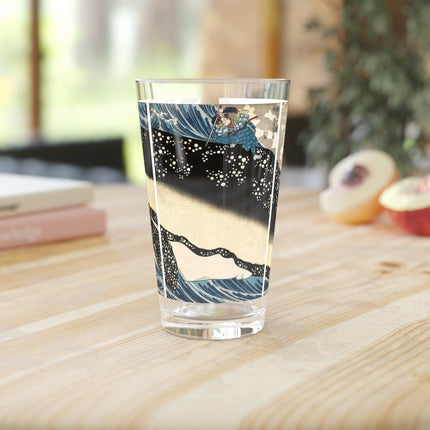 Miyamoto no Musashi Attacking the Giant Whale by Utagawa Kuniyoshi Glass, 16oz