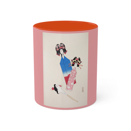 Illustrations of Japanese Toys Pl.001 by Kawasaki Kyosen Colorful Mugs, 11oz