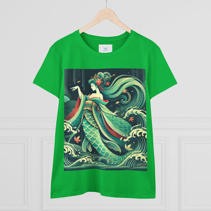 Mermaid Queen Rising from the Deep Cotton Tee