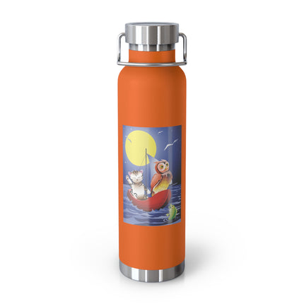 Embarking on a Moonlit Journey Copper Vacuum Insulated Bottle, 22oz
