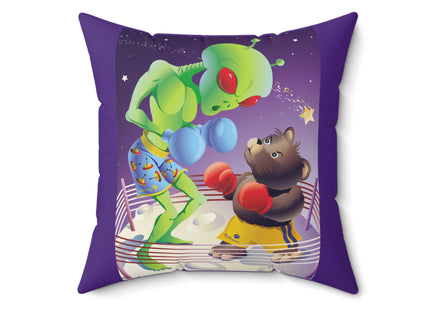 Cosmic Clash Spun Polyester Square Pillow