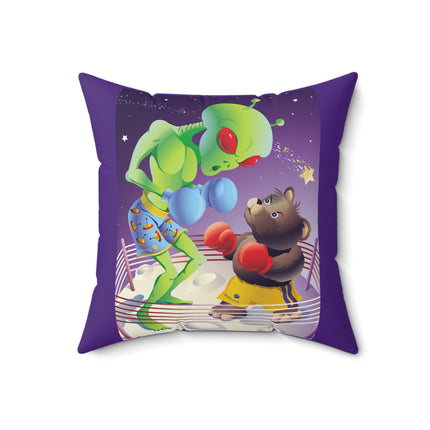Cosmic Clash Spun Polyester Square Pillow