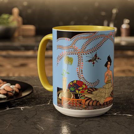 Minuit … ou l’appartement à la mode by George Barbier Colorful Mugs (11oz, 15oz)