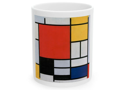 Composition with Red, Yellow, Blue, and Black by Piet Mondrian Ceramic Mug (11oz, 15oz)