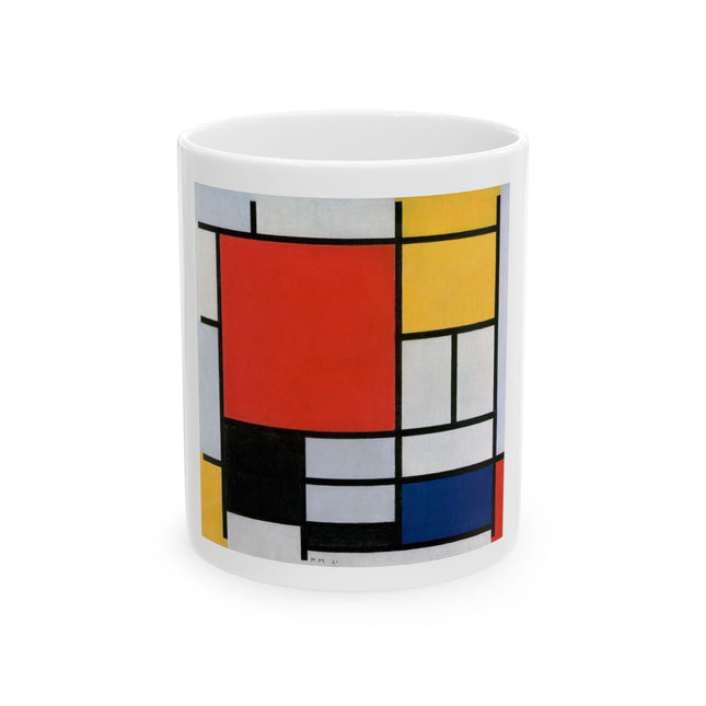 Composition with Red, Yellow, Blue, and Black by Piet Mondrian Ceramic Mug (11oz, 15oz)