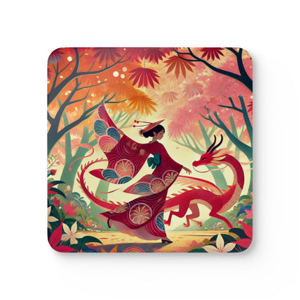 The Dragon Fairy’s Dance Corkwood Coaster Set