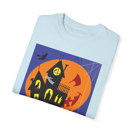 Halloween Night at the Haunted House Unisex Garment-Dyed T-shirt