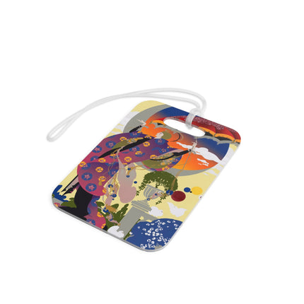 Sunset Butterfly Kimono Luggage Tag – Elegant Dream & Vibrant Grace