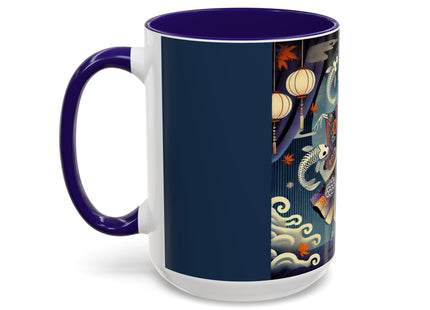 Skeleton Kabuki Performer Colorful Mugs (11oz, 15oz)
