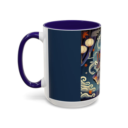 Skeleton Kabuki Performer Colorful Mugs (11oz, 15oz)